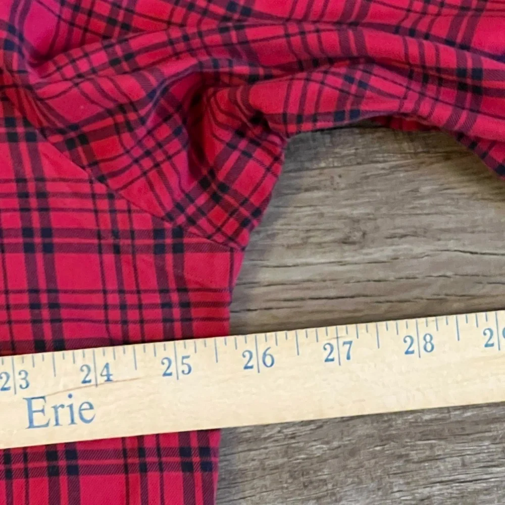 VTG Polo Ralph Lauren Cotton Whitfield Flannel Shirt Red Plaid Men Sz‎ Large C21